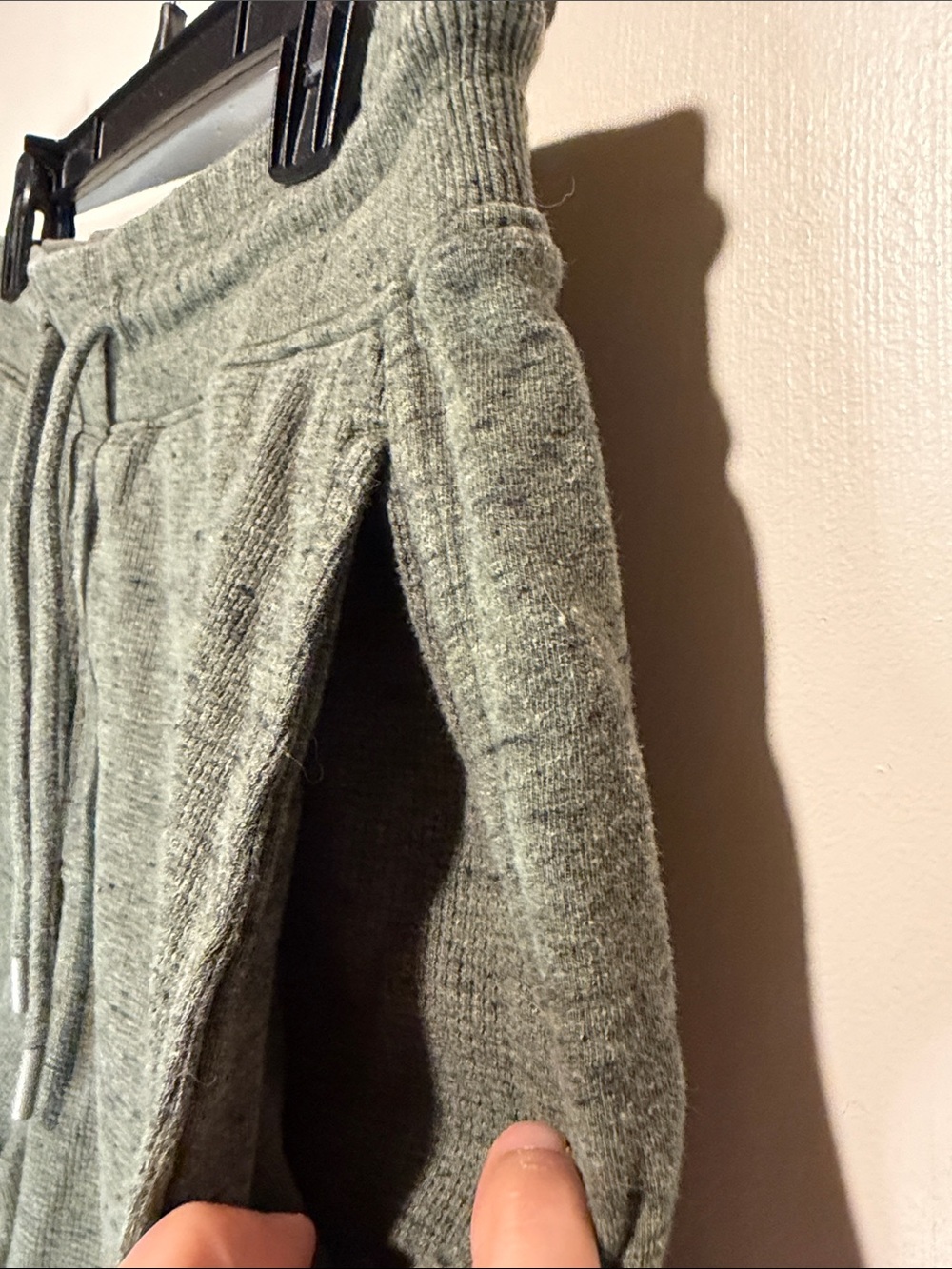 Pact Men’s 100% Organic Cotton Heathered Green Shorts Elastic Waist Drawstring M - Picture 4 of 5